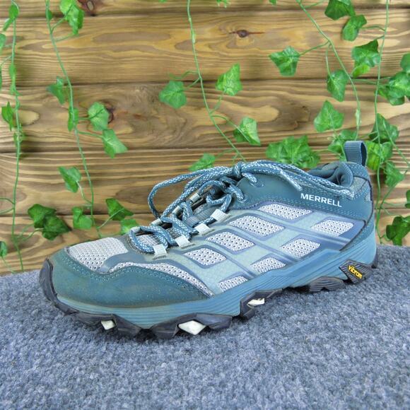 Merrell Women's Sea Pine Sneaker Green Leather Sz 9 Medium Gently Used 2025‎ - Picture 1 of 7